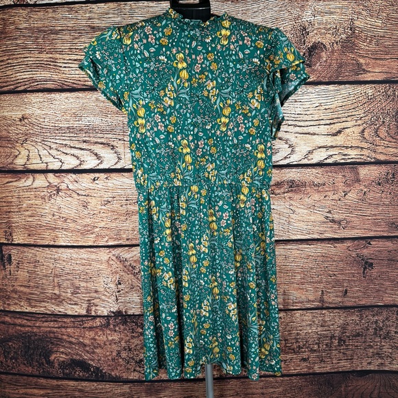 Kaileigh Teal Floral Mini Dress - Picture 5 of 10